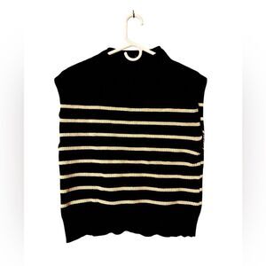 Black and Cream Striped Sweater